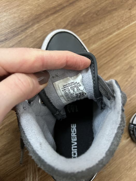 Шкіряні утеплені кеди Converse, оригінал 19 см