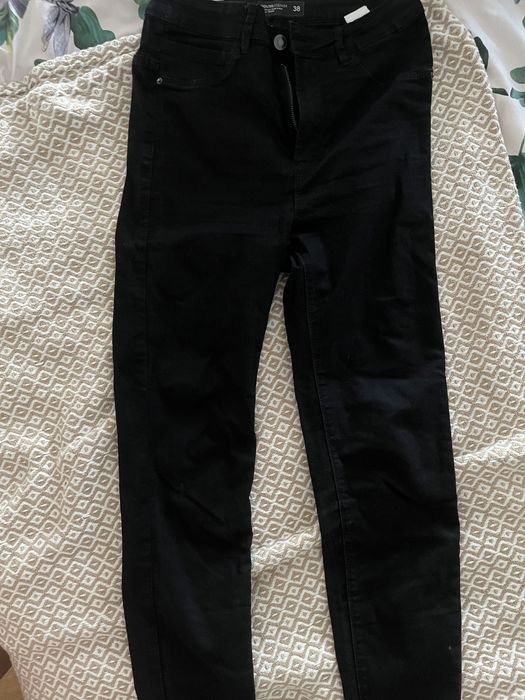 Czarne skinny dzinsy, używane