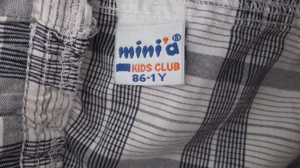 р. 86 mini"a Kids Club шорты в клетку на 1 год Дания