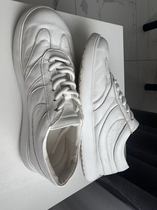 Білі шкіряні жіночі кели, білі кеди (анатомічні) 39 розмір