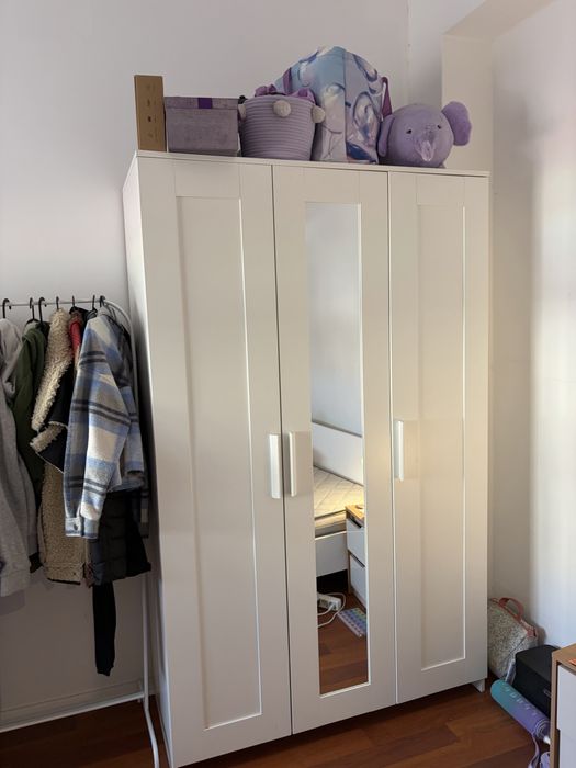 Roupeiro c/3 portas, branco, IKEA (BRIMNES)