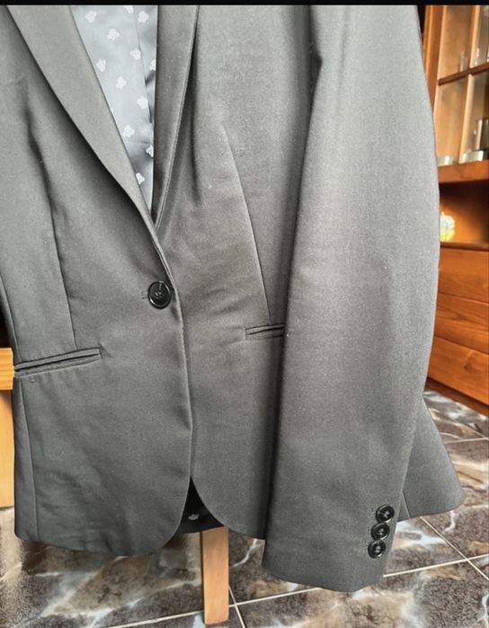 Blazer preto Clássico senhora