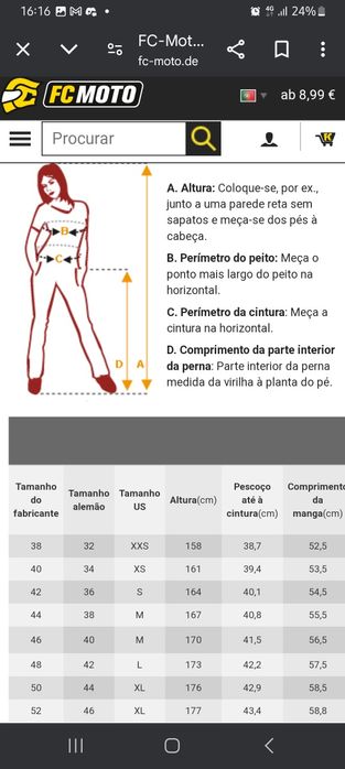 Blusão motard pele Dainese senhora tamanho 40