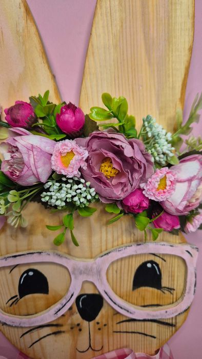 Stroik królik wianek na drzwi