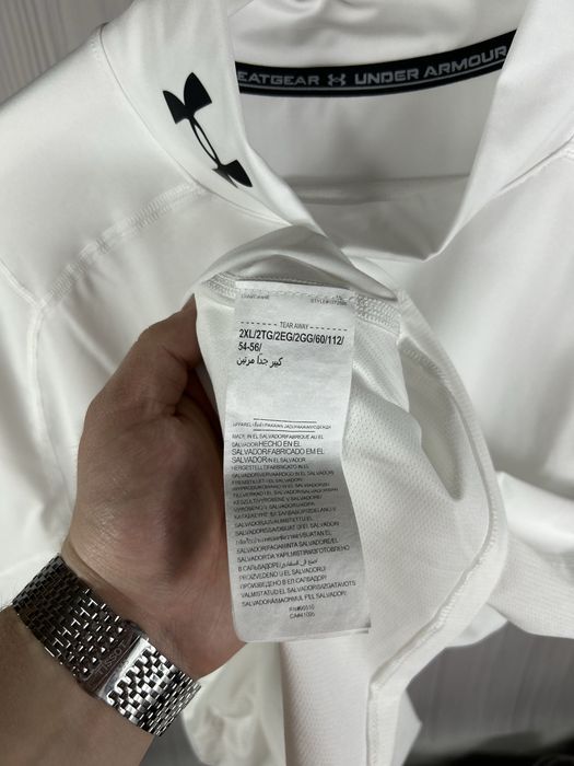 Under Armour Compression HeatGear білосніжна компресійна футболка XXL