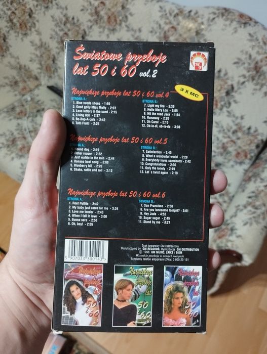 Kasety magnetofonowe światowe przeboje lat 50 i 60