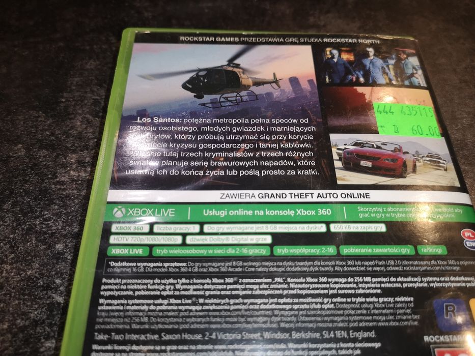 GTA 5 XBOX 360 gra PL (stan BDB) Kioskzgrami Ursus
