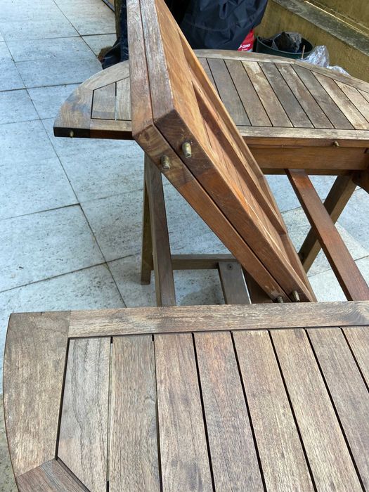 Mesa de Jardim em madeira Teca de Java, Indonésia, de 1.20 m x1.70 m