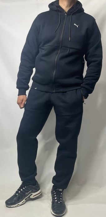 Мужской спортивный костюм Nike зимний теплый на флисе