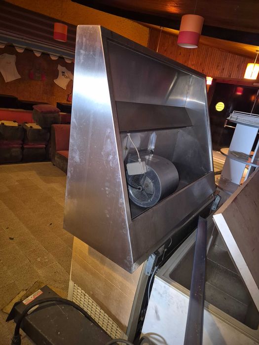 Estante Inox 4 prateleiras - Bancada inox com gaveta e prateleira - Armario inox com 2 portas e prateleira - Hotte Coifa Inox com motor de extração