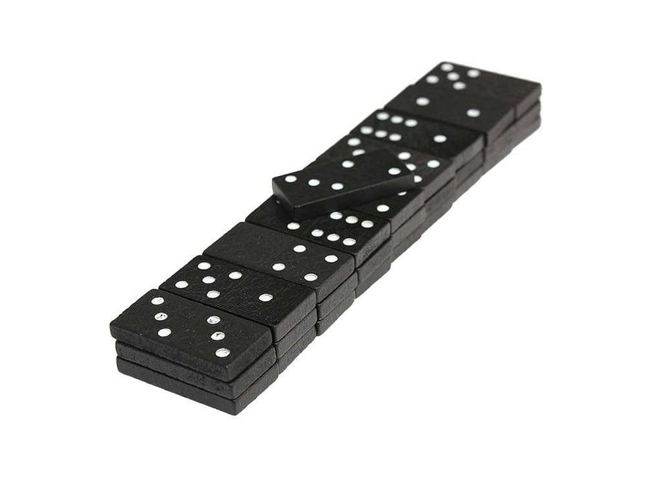 Klasyczne domino drewniane 28 elementów gra towarzyska