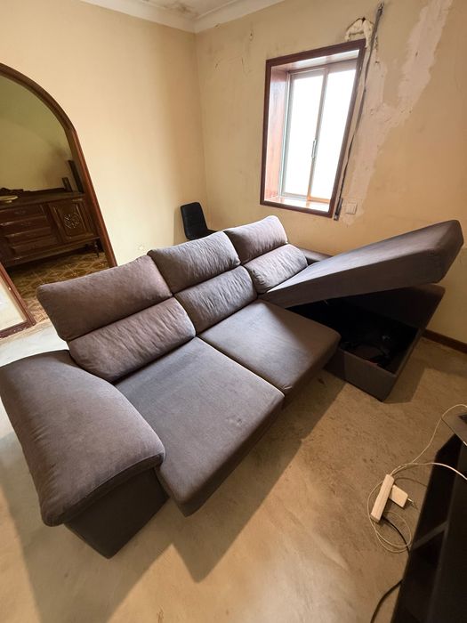 Sofá 3 luguares com chaise lounge