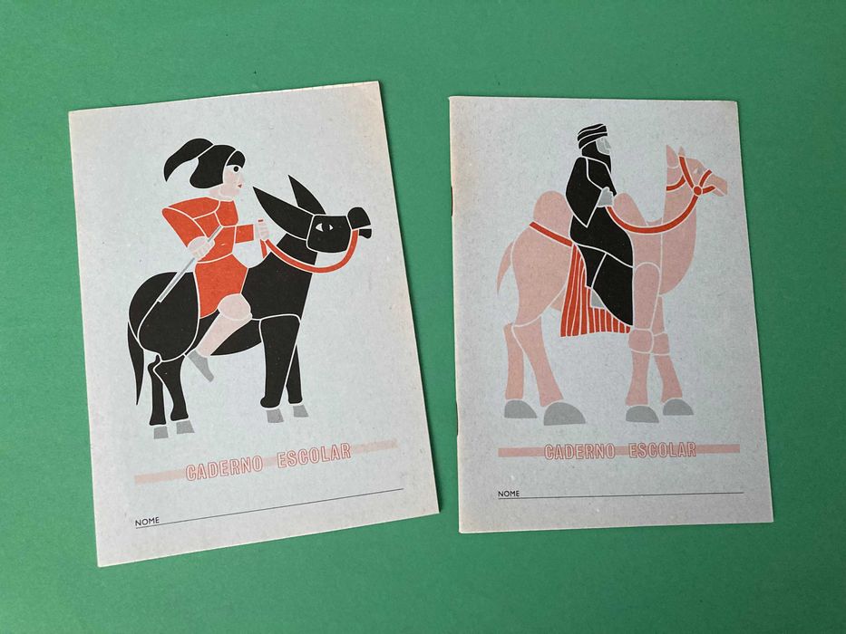 Colecção de 4 Cadernos Escolares O animal ao Serviço do Homem Anos 70