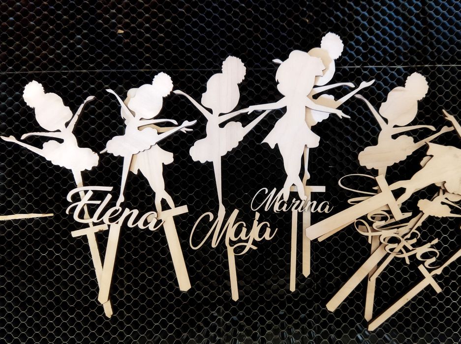 Małe toppery na tort - baletnica