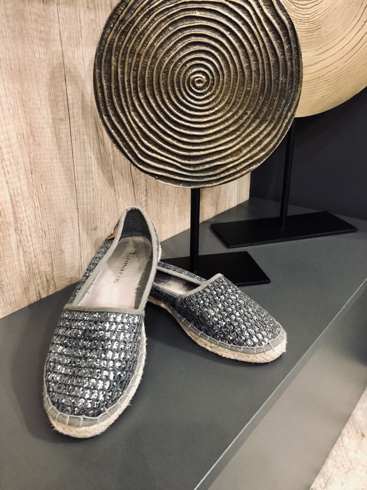 Espadryle grafit nabłyszczane 38 Tamaris
