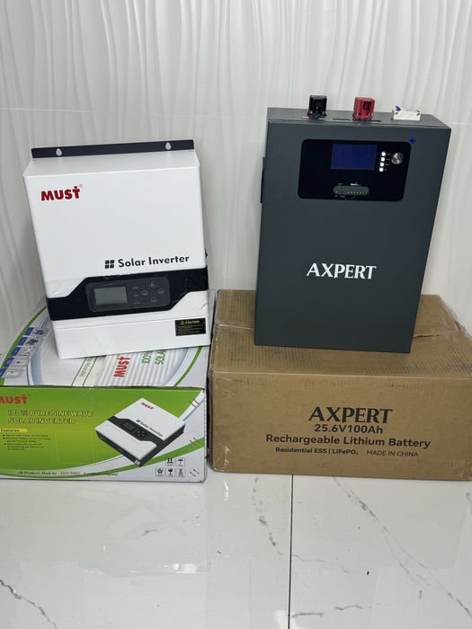 ДЖБ Інвертор Must 3,6 Кв + LiFePO4  25.6V 100Ah, 2,56kWh