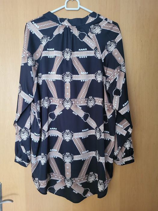 Czarno brązowa dłuższa bluzka rozm 42 44