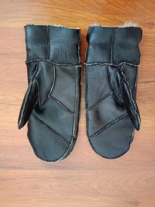 Теплі зимові рукавиці з натуральної овчини (дубленка) 8