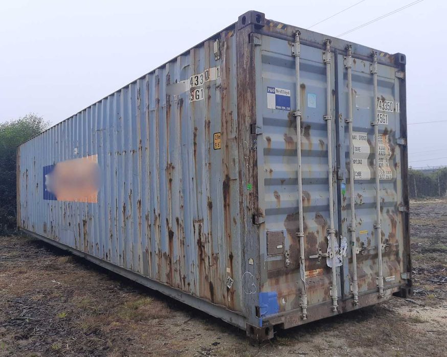 Contentor Marítimo 12 Metros Altura Extra (40 pés HC)