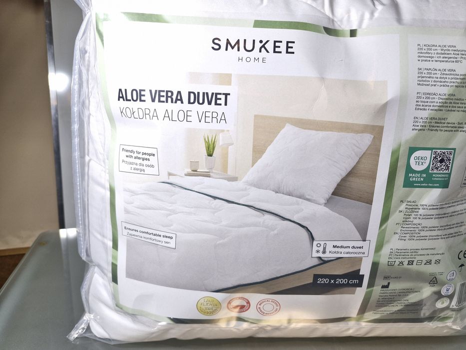 Kołdra Miękka Puszysta Pikowana Całoroczna Aloe Vera 220x200