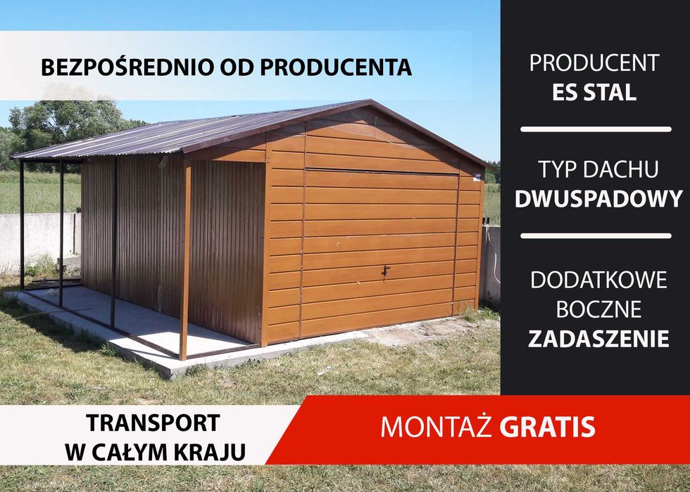 Garaż Blaszany Drewnopodobny , Garaże Blaszane , Blaszak  - ESSTAL*