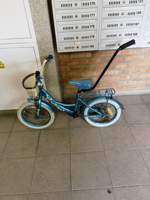 Rower dziecięcy w komplecie uchwyt do nauki jazdy