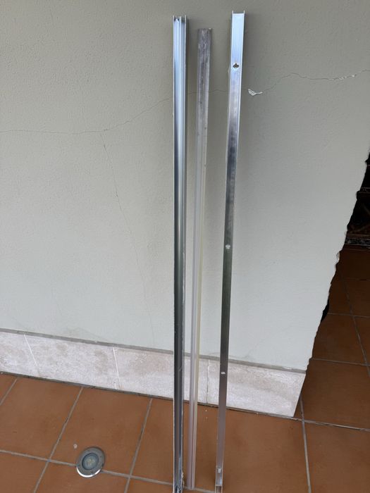 Painel de duche em vidro temperado aprox 140 x 80 cm