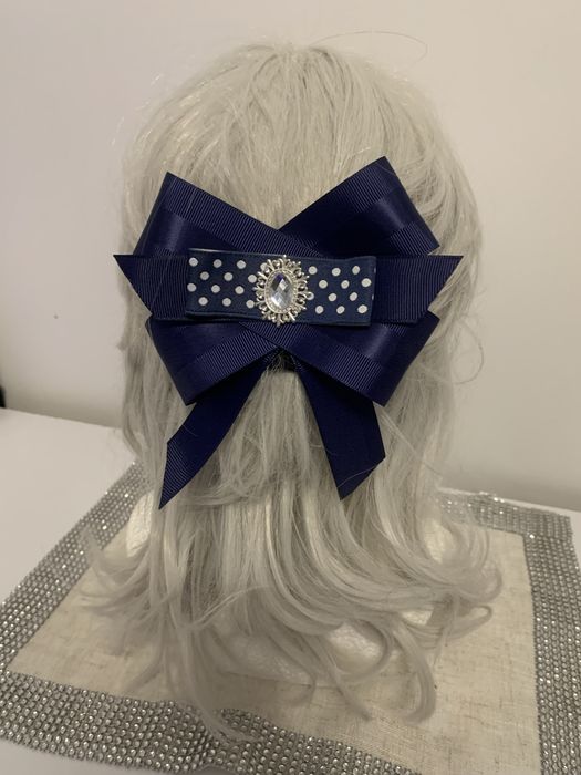 Granatowa spinka do włosów