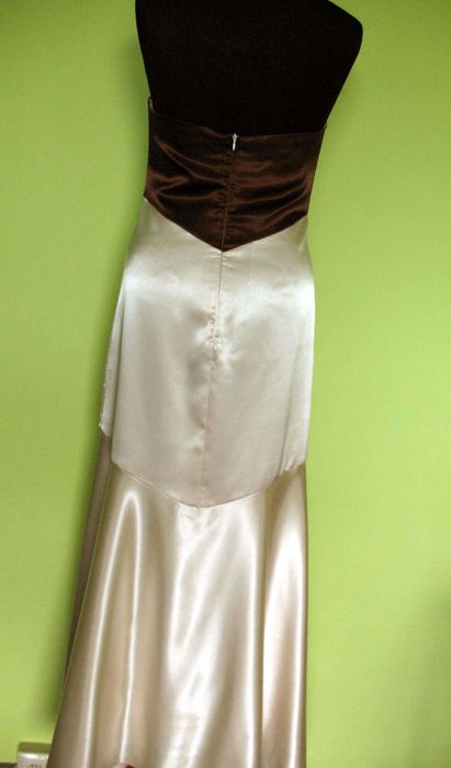 Sukienka - satyna - 40 L - biust 90 cm Maxi