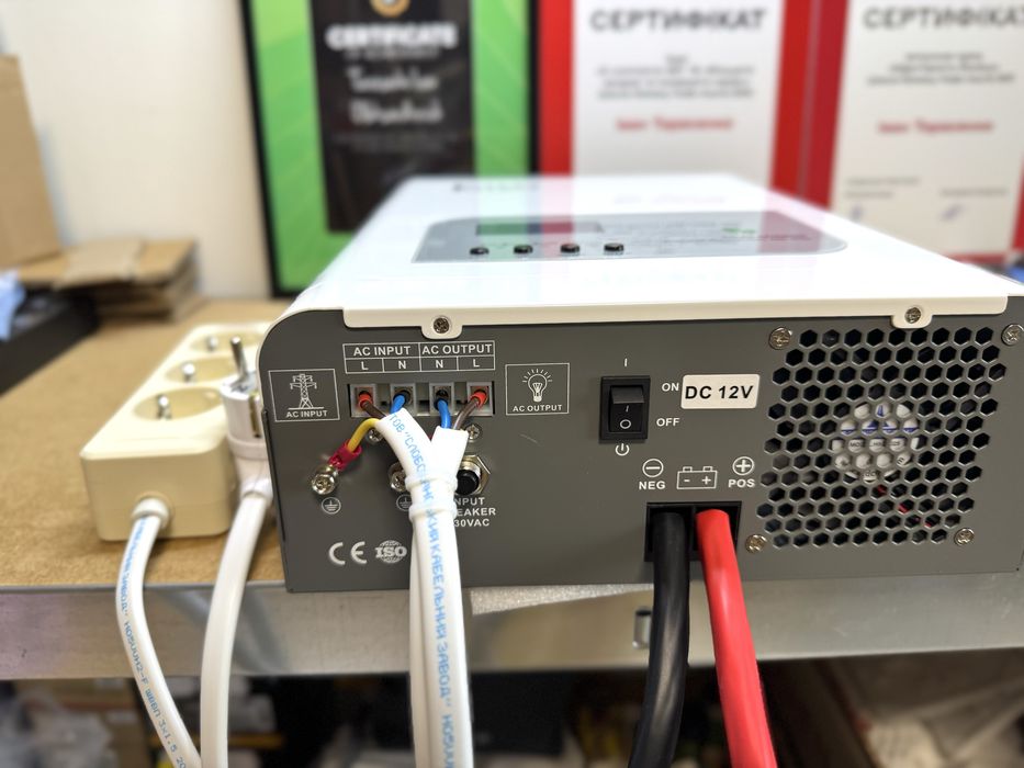 Комплект‼️1000Вт 12В Инвертор бесперебойник для котла зарядная станция