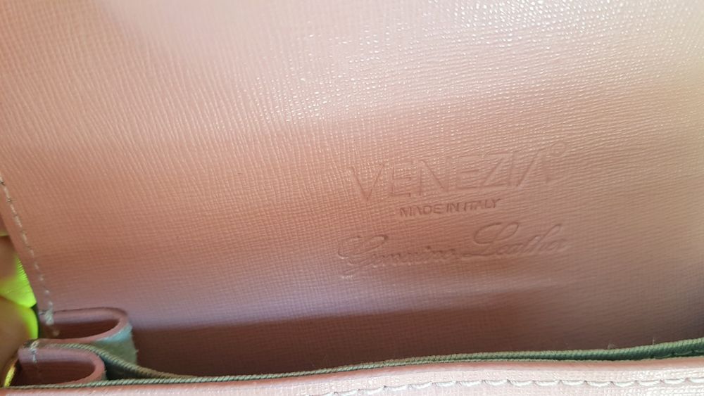 VENEZIA różowa skórzaną torebka skóra naturalna