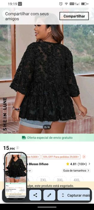 Roupa tamanhos grandes