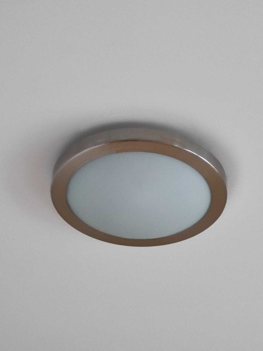 plafon circular teto metal e vidro