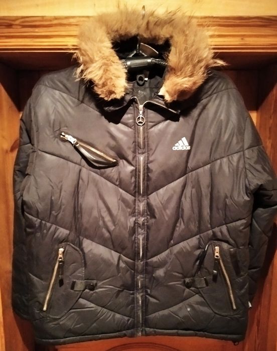 Куртка зимняя ADIDAS, синего цвета, размер М.