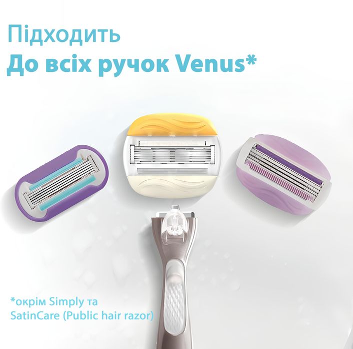 3 шт Gillette Venus PRO ComfortGlide Coconut Scent (з подушками Olay)