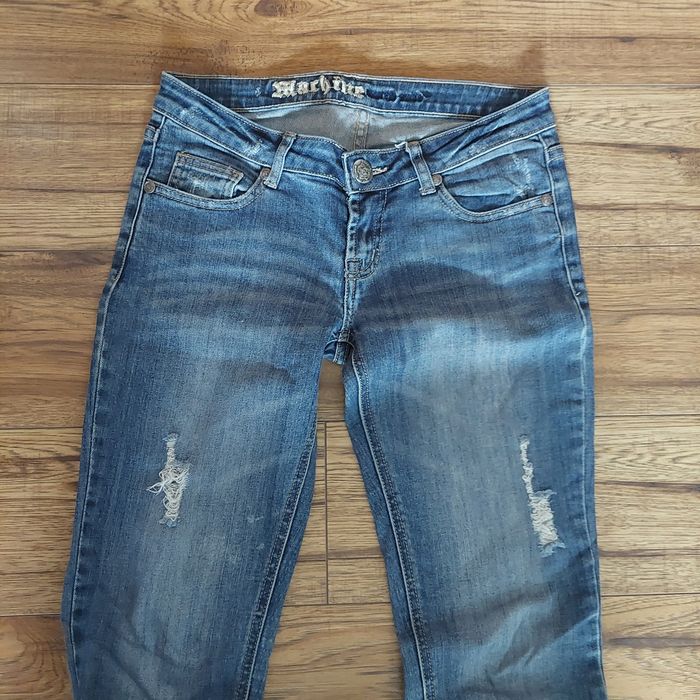 Spodnie jeansowe damskie dzwony, Machine z USA, L