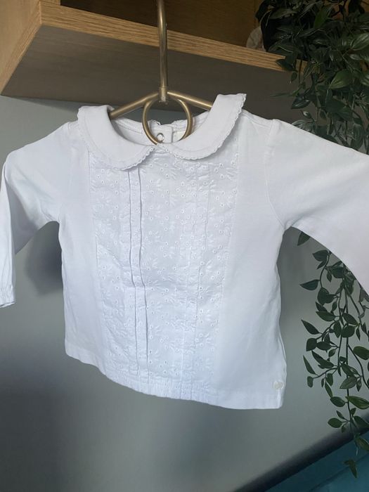 Biała bluzeczka dla dziewczynki rozmiar 74 Coccodrillo