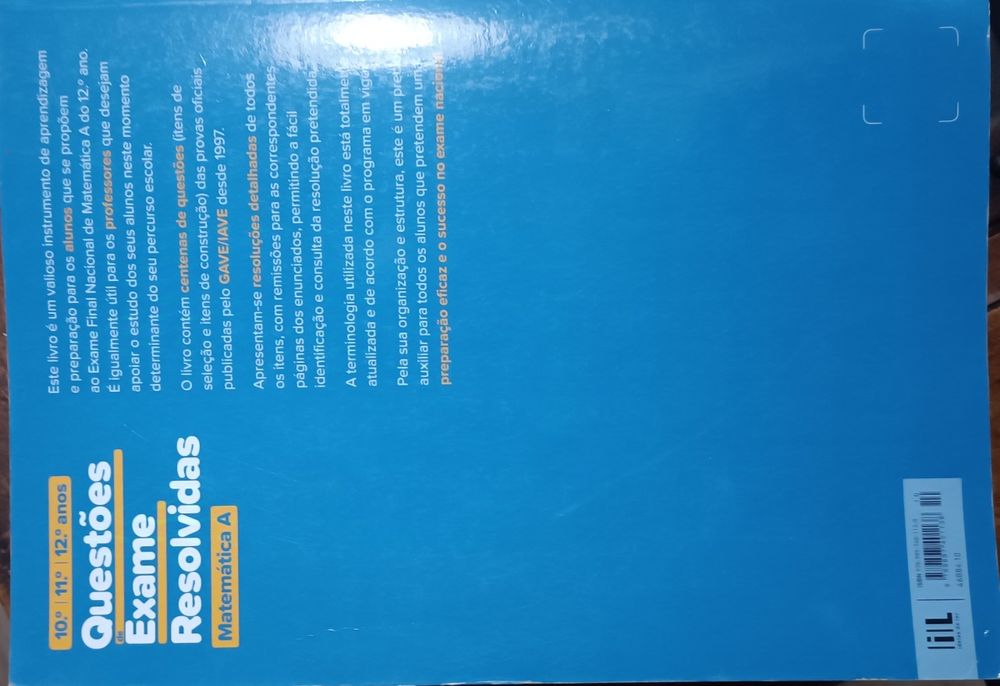 Livro preparação exame 12 ano Matemática A Porto Editora