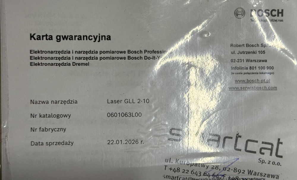 Nowy Gwarancja Laser Bosch Professional GLL 2-10
