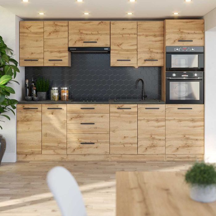 Kuchnia Marra 2.6m Zestaw Ze Słupkiem Modułowy Nowoczesny Pojemny Duży