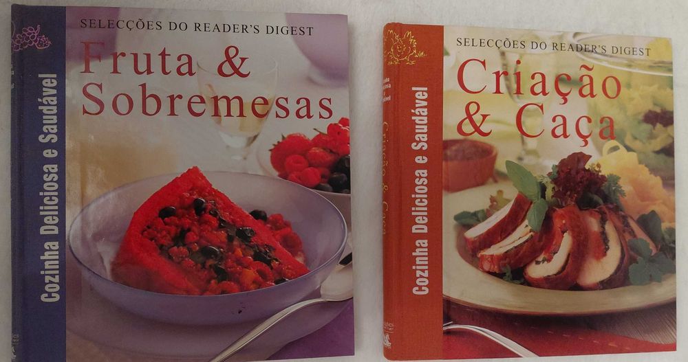 Pacote com dois livros de Cozinha Saudável, Seleções do Readers Digest