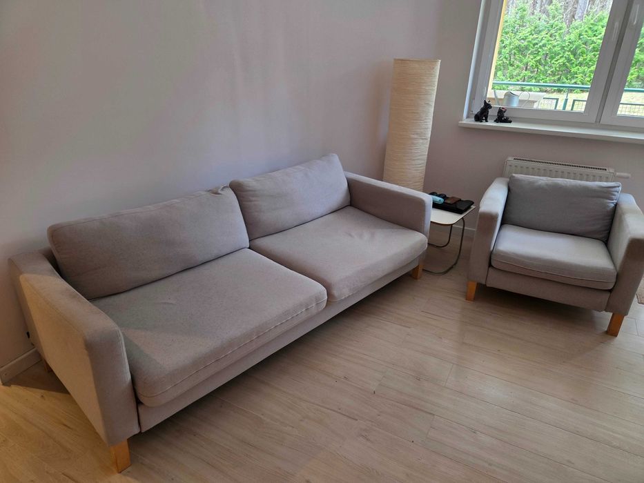 Sofa 3 osobowa, rozkładana i fotel IKEA