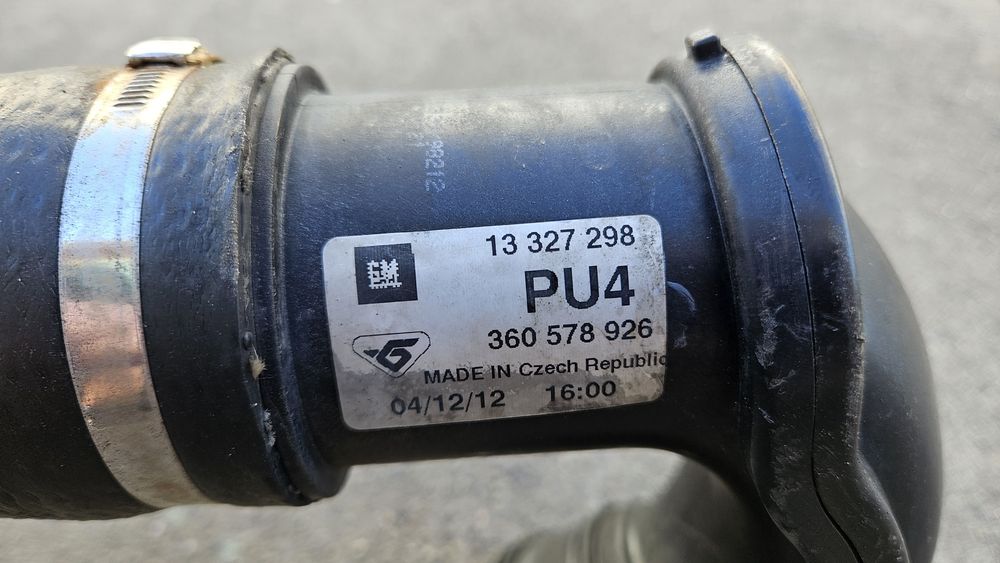 Rura przewód intercoolera dolot dolotowa A17DTS A17DTR opel astra j
