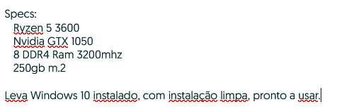 Computador Gaming - Falta de uso - Barato/Despacho