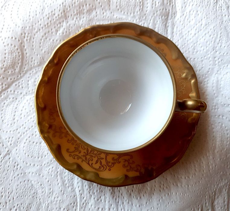 Chávena de café c/ pires de porcelana Weimar