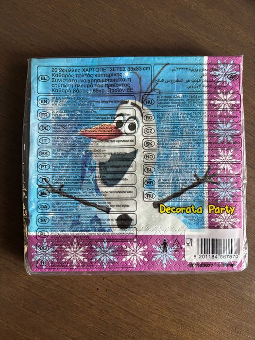 Nowe oryginalne serwetki FROZEN Kraina Lodu Elza