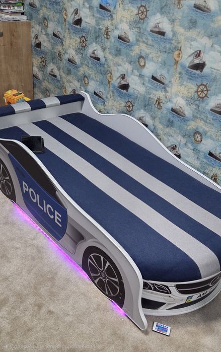 Детская кровать полицейская машина