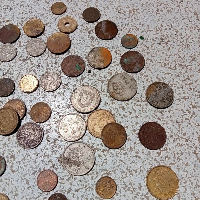 Moedas antigas várias países