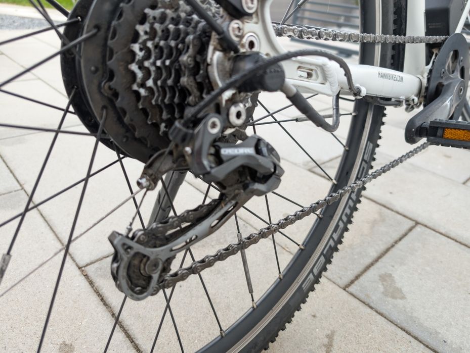 Rower Elektryczny Hawk e-Trekking Bafang Damka Biały rozmiar S mały Pr