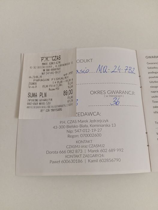 Zegarek Casio męski nowy